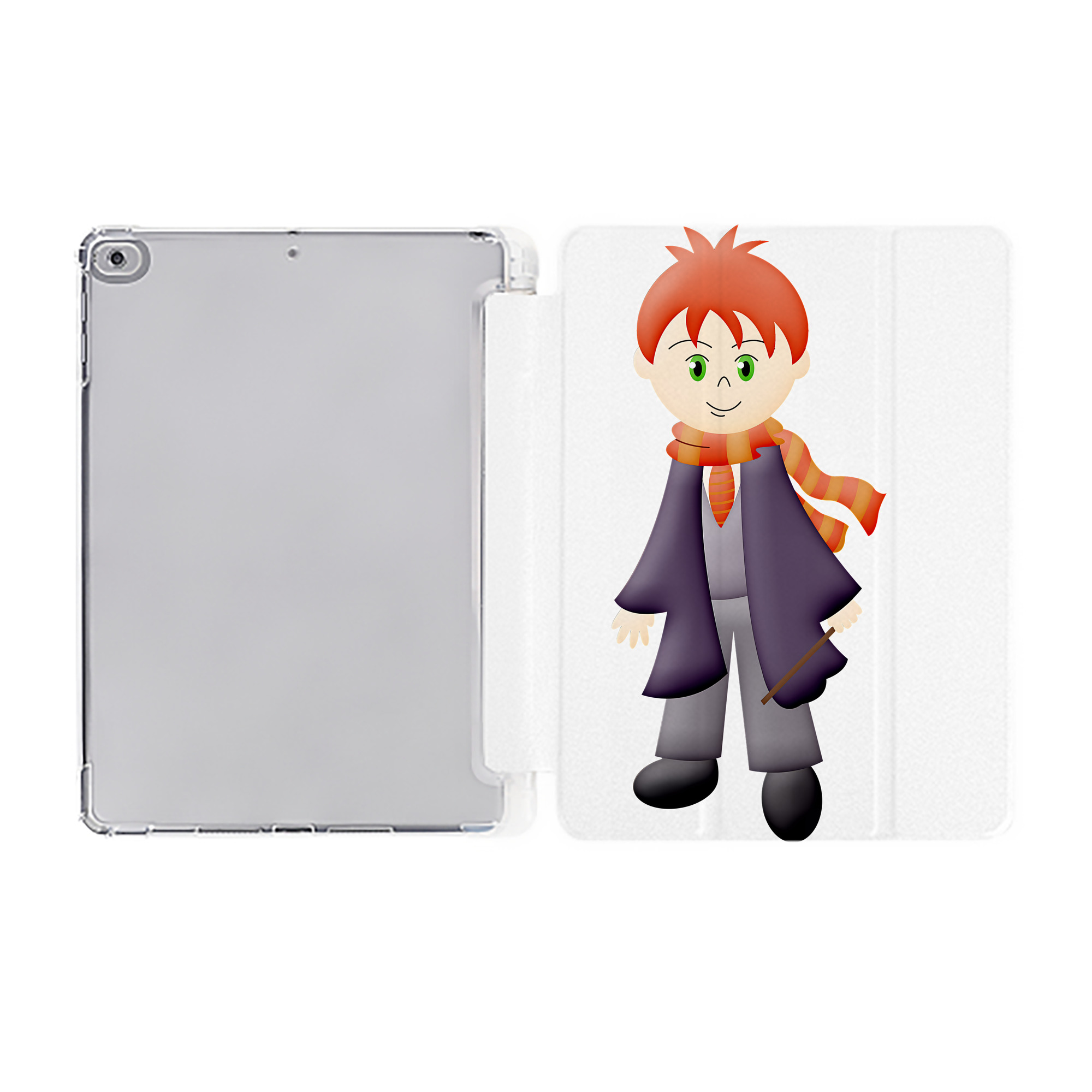 （画像用） Harry Potter ハリー・ポッターシリーズ IPad ケース ペン収納付き 三つ折りスタンド PUレザー×シリコン 対応機種9.5/10.5/10.9インチ